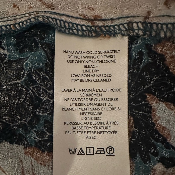 Free People NWT Mikayla Floral Print Tunic Long Sleeve Blouse Size XS/Small - Picture 13 of 16